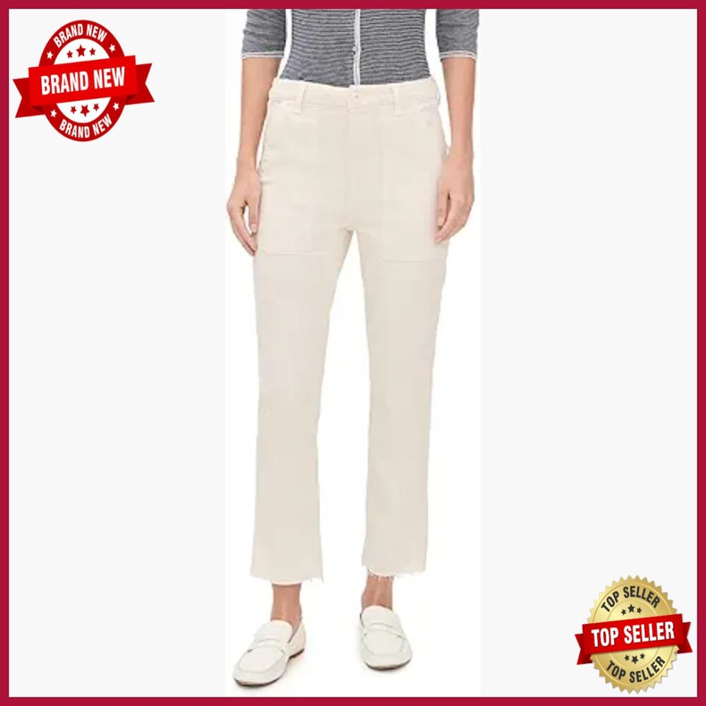 Women's Easy Army Trousers, Mid Rise, Lightweight Stretch Denim, Work Pants
